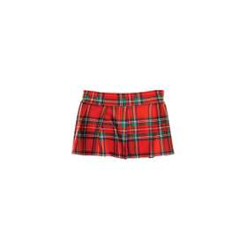 Mini-jupe plissée rouge style ecossais 